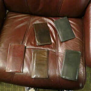 5 Coach mens breast pocket wallets lot